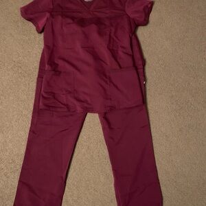 Dickies Maroon Medium Scrub Top and Pant set